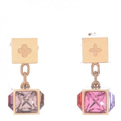 Louis Vuitton Swarovski Gamble Earrings Gold Multicolor 1 of 4