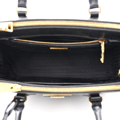 Prada Saffiano Small Galleria Double Zip Tote Black 5 of 16