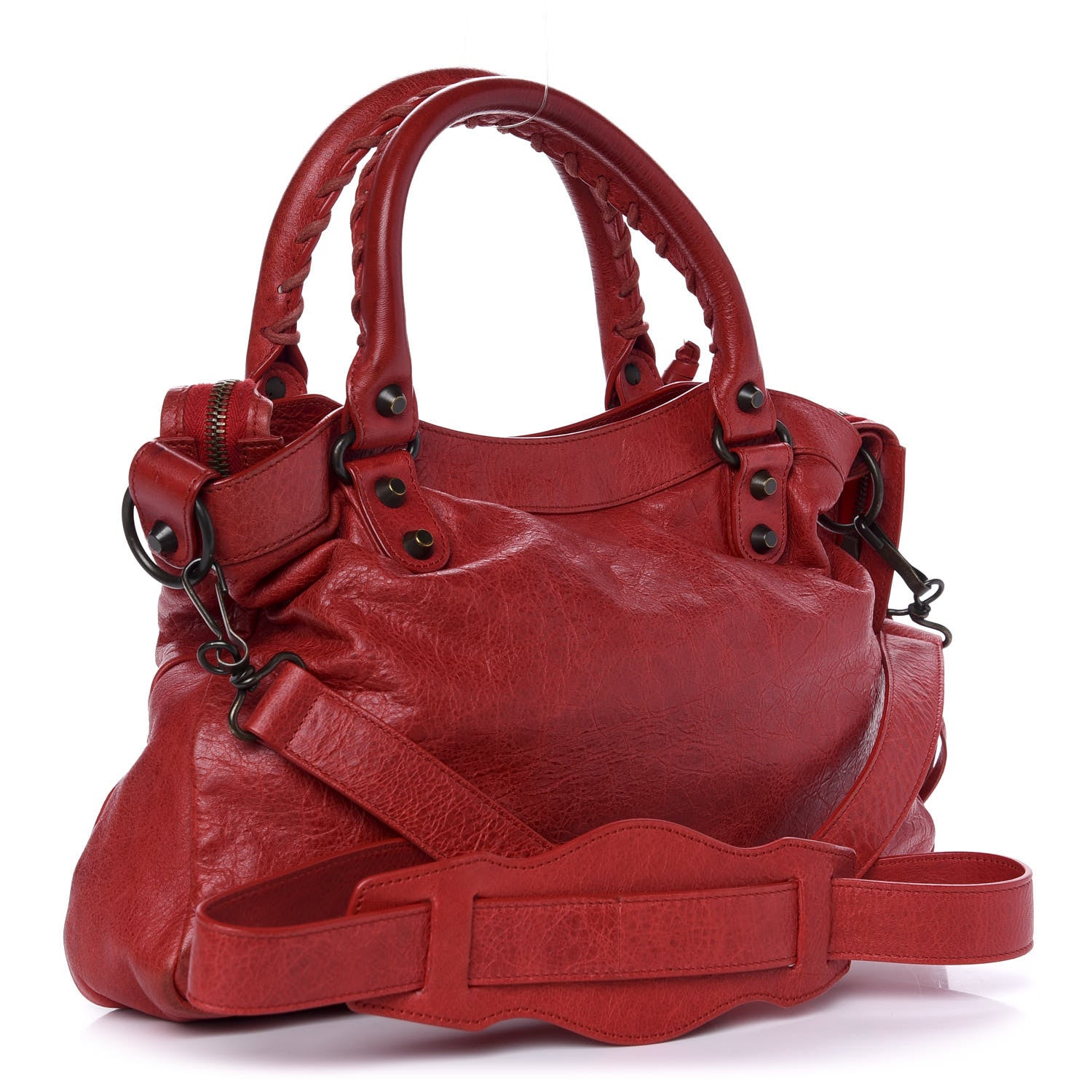 Balenciaga Agneau Classic Hardware Town Rouge Coquelicot 3 of 9