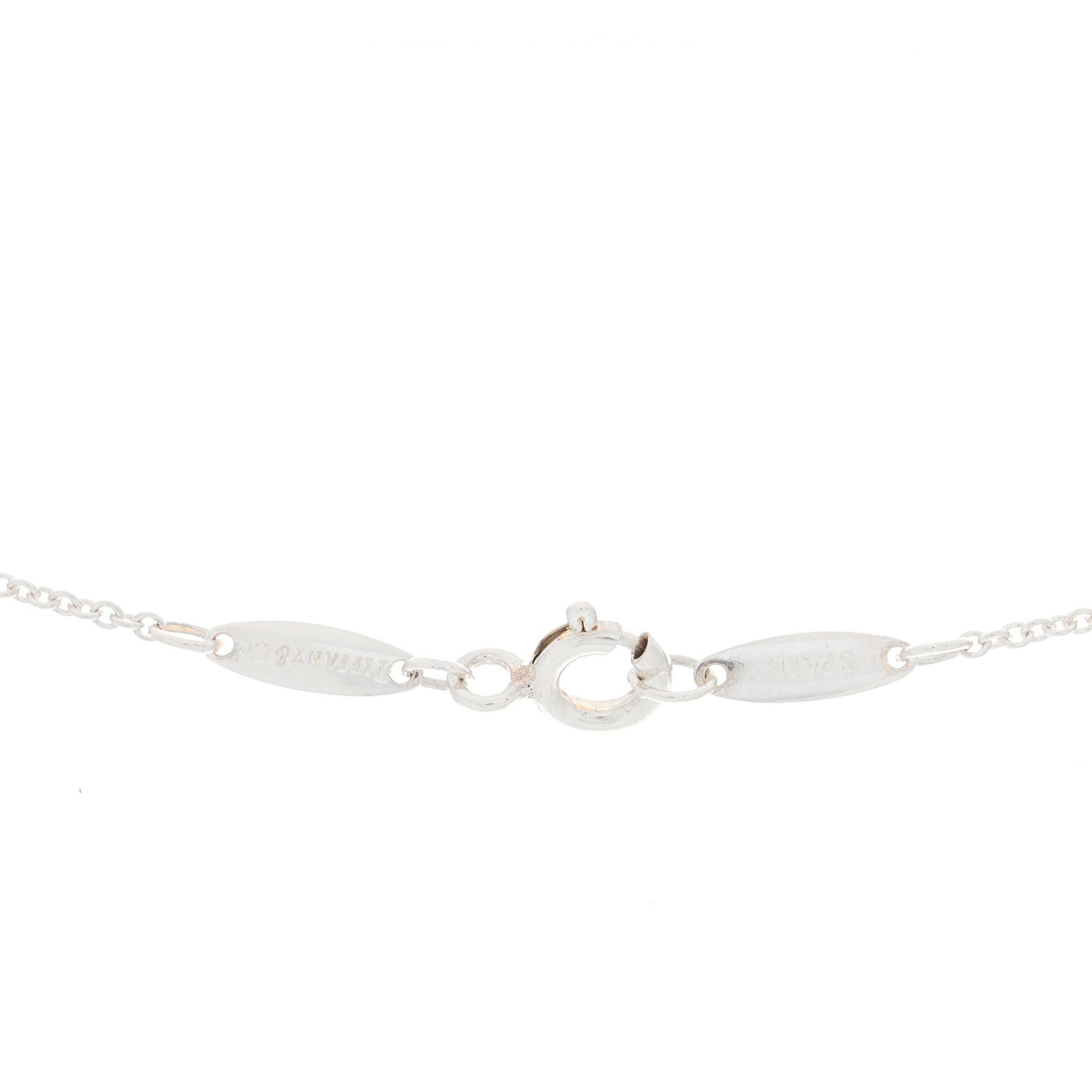 Tiffany Sterling Silver 9mm Elsa Peretti Bean Pendant Necklace 3 of 4