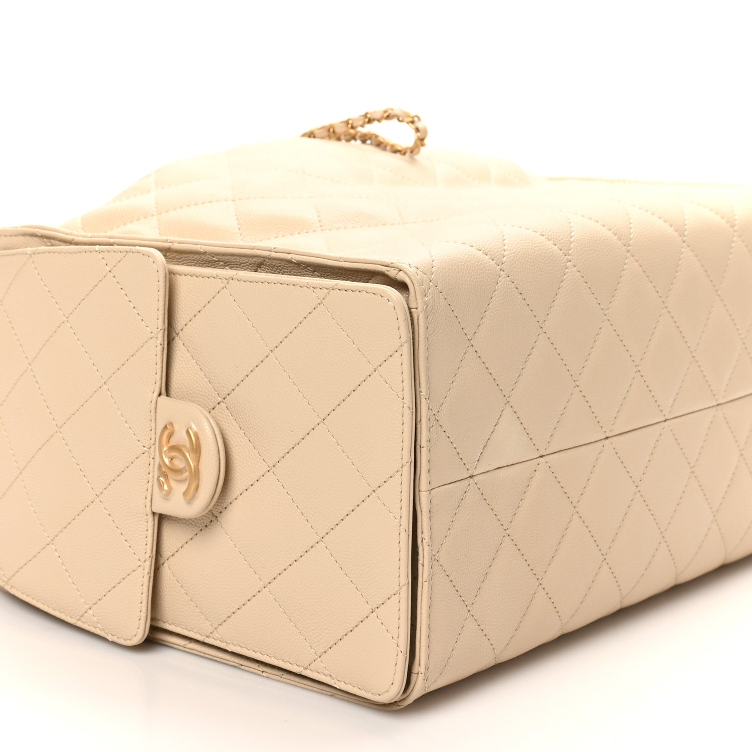 Chanel Caviar Quilted Medium Chanel 25 Handbag Beige 10 of 11
