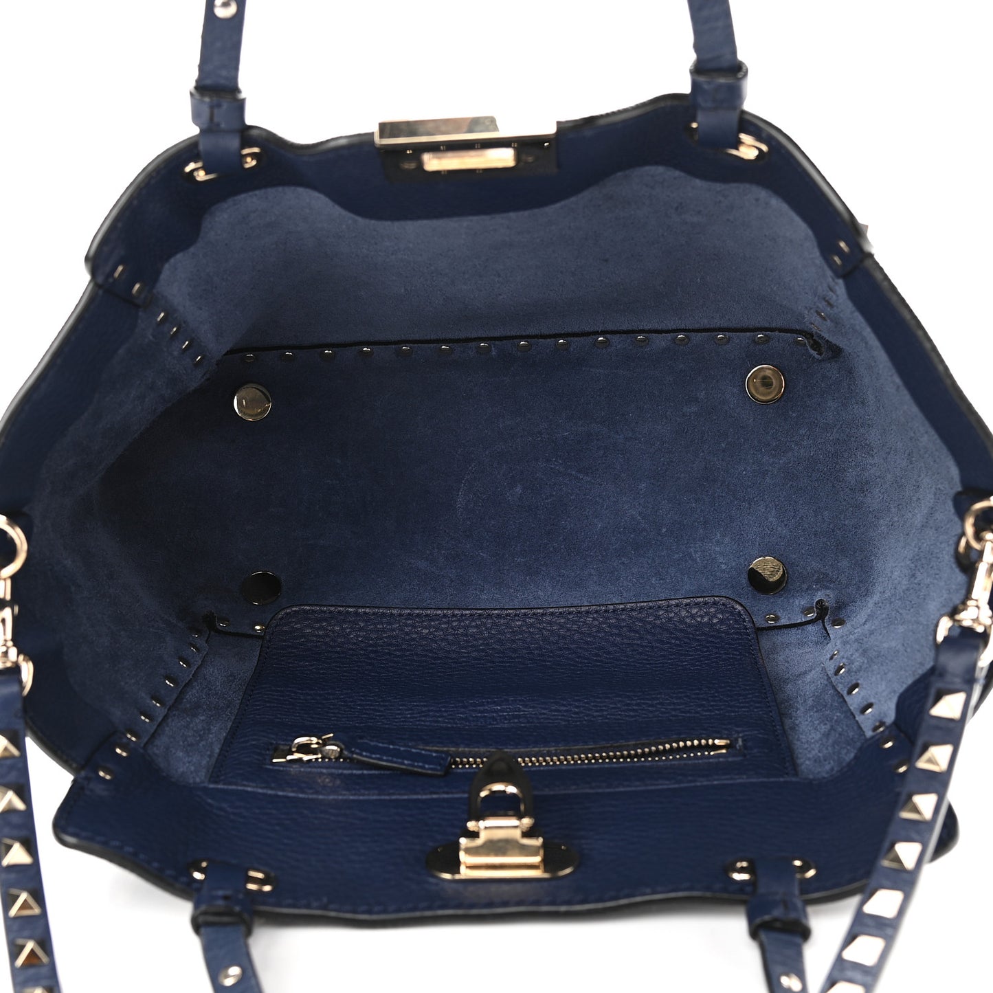 Vitello Small Rockstud Tote Marine