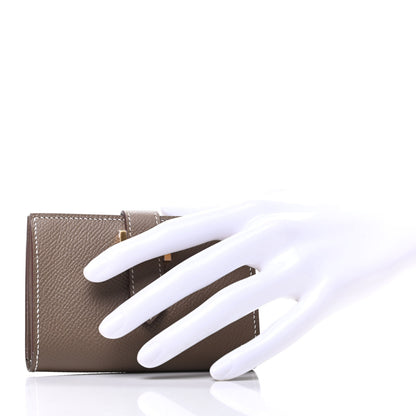 Hermes Epsom Bearn Card Holder Wallet Etoupe 2 of 8