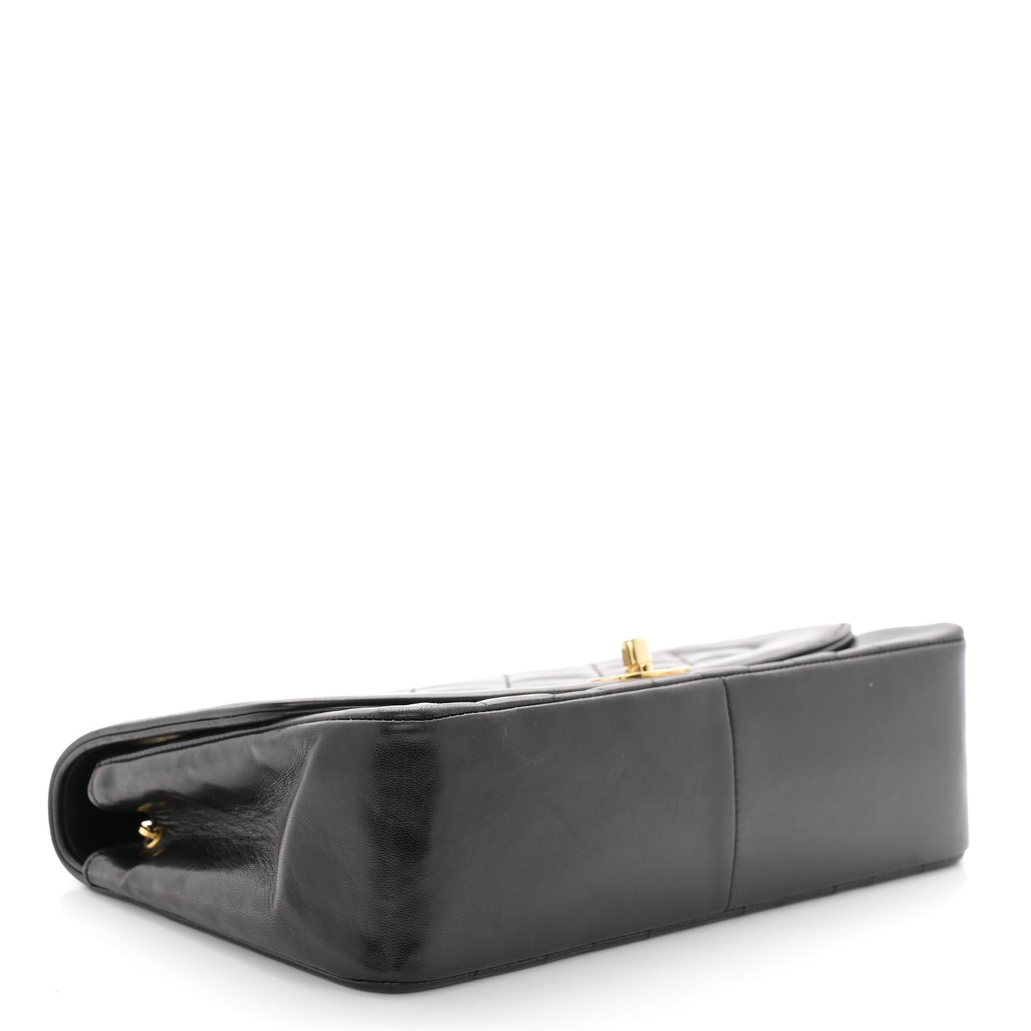 Lambskin Quilted Medium Single Flap Black