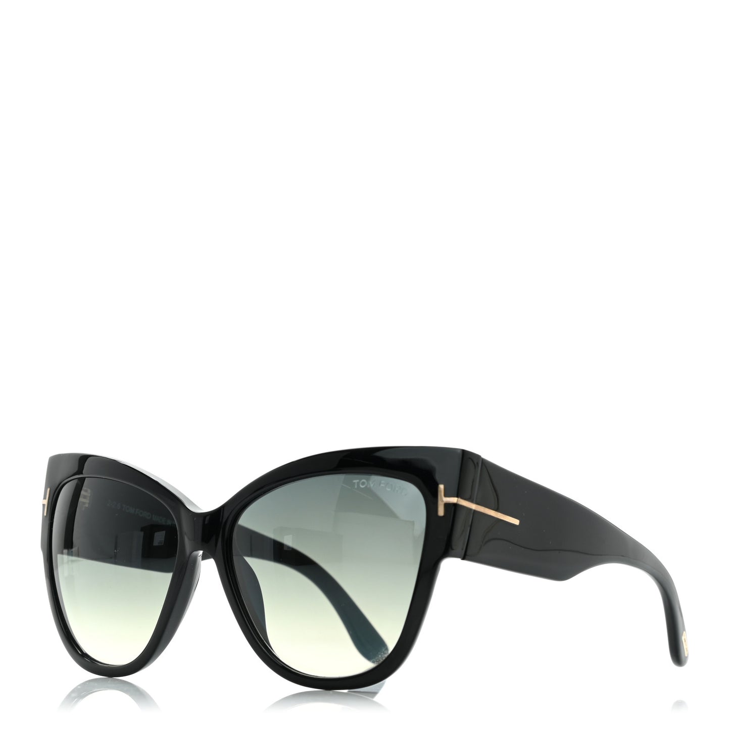 Acetate Anoushka Cat Eye Sunglasses TF371 Black