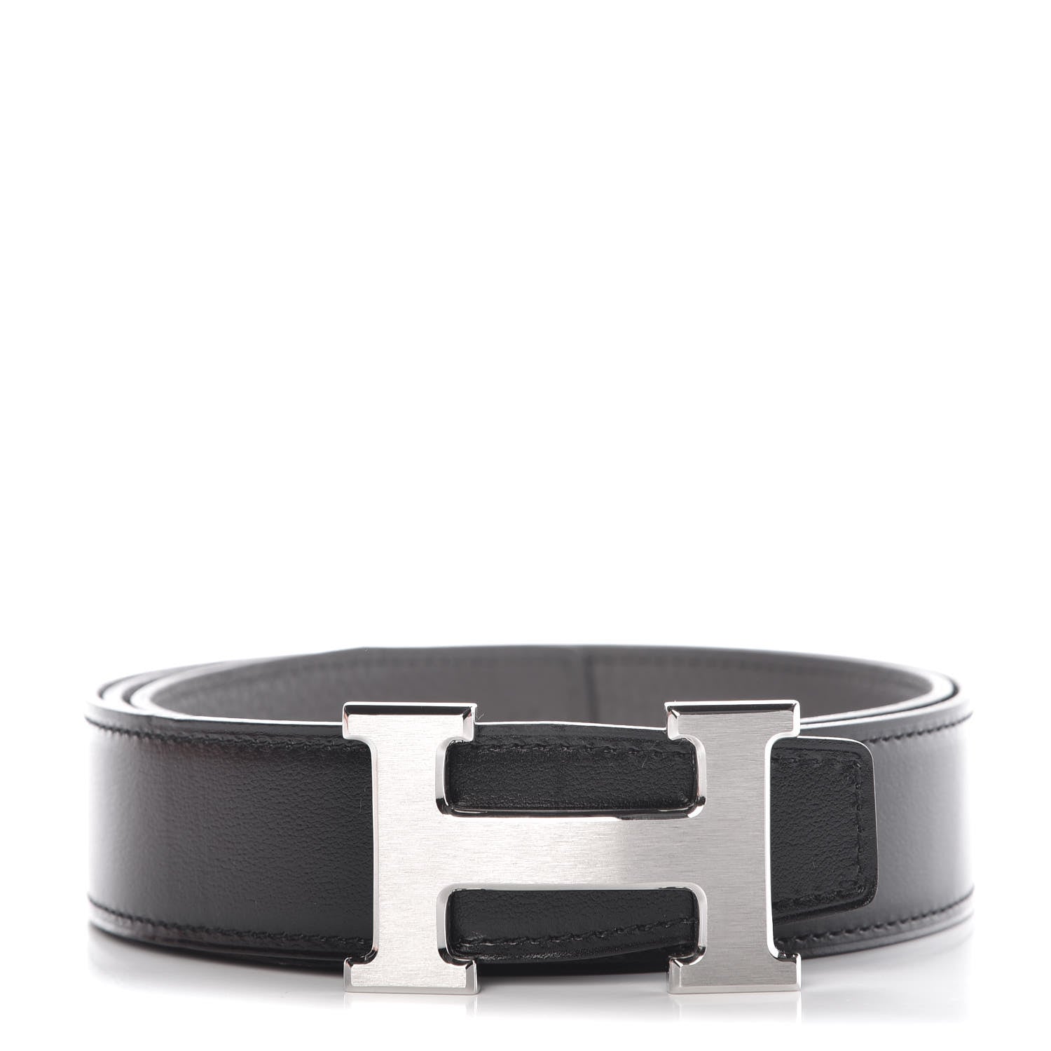 Hermes Box Togo 32mm H Belt 85 Black Etain 1 of 8
