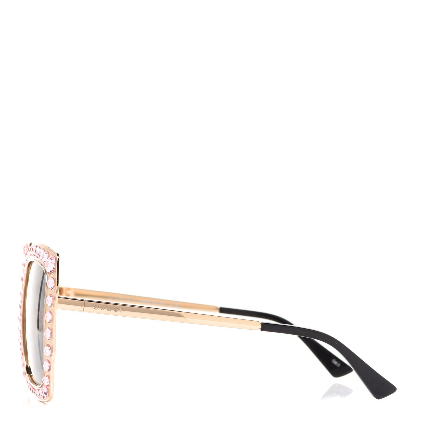 Metal Acetate Crystal Oversize GG0115S Sunglasses Rose Gold
