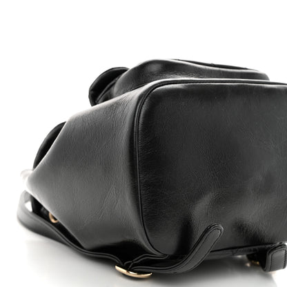 Chanel Lambskin Quilted Small Duma Drawstring Backpack Black 9 of 10