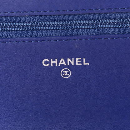 Chanel Patent Caviar Timeless CC Wallet on Chain WOC Blue 5 of 11