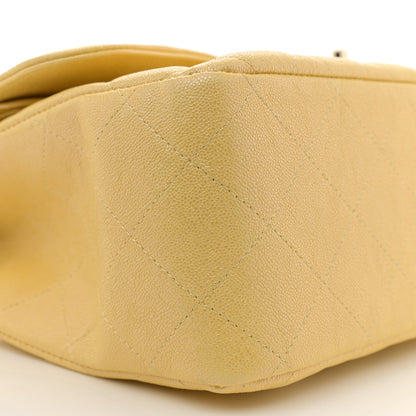 Chanel Iridescent Caviar Quilted Jumbo Double Flap Jaune Yellow 9 of 10