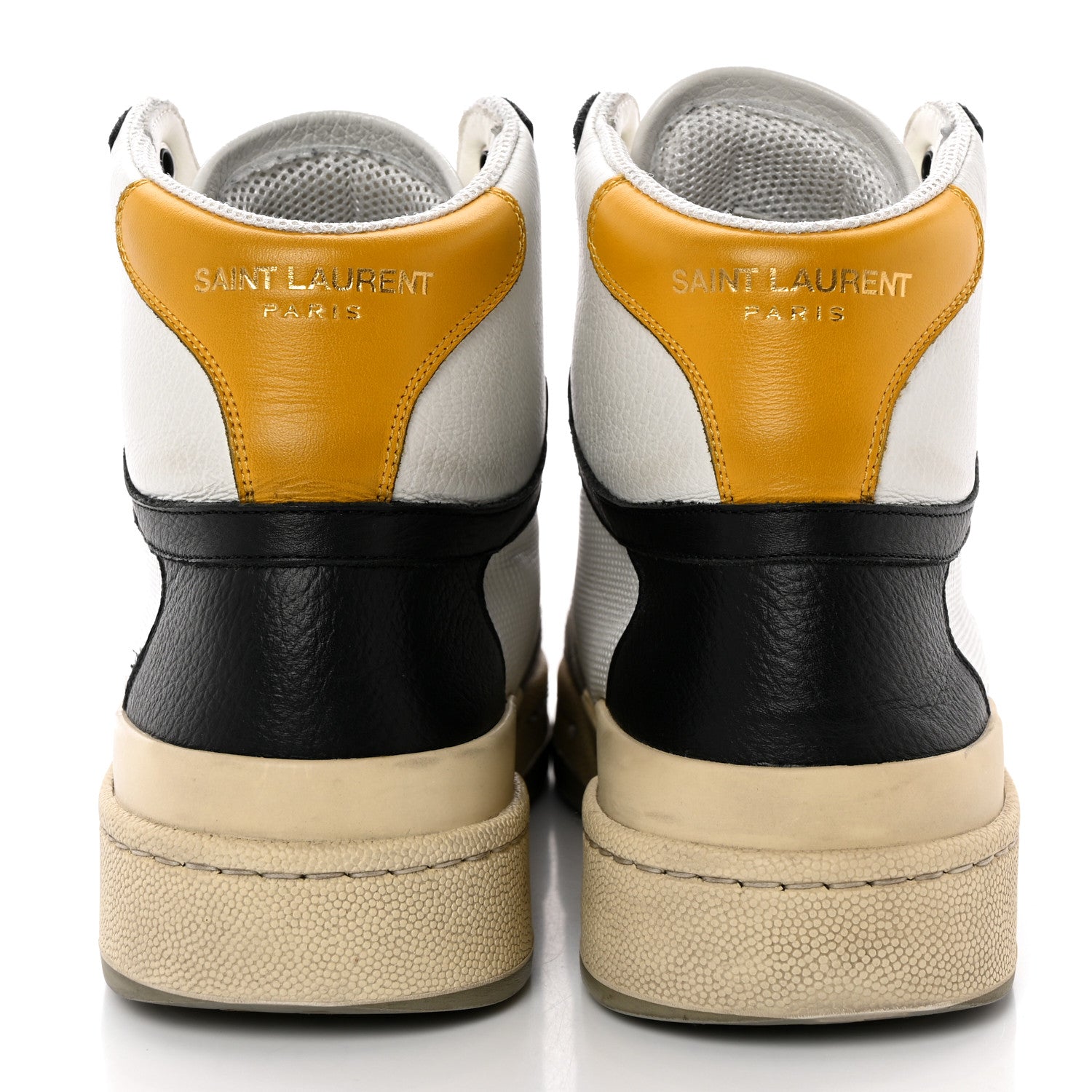 Saint Laurent Calfskin Perforated High Top Sneakers 41 Multicolor 5 of 15