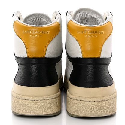 Saint Laurent Calfskin Perforated High Top Sneakers 41 Multicolor 5 of 15