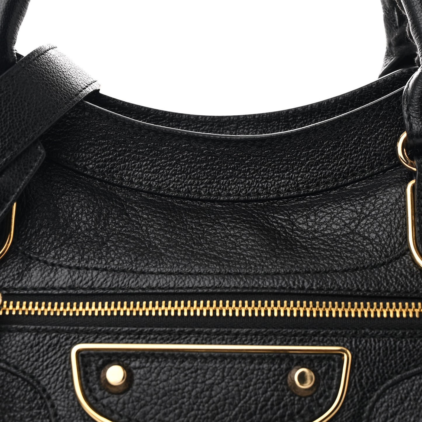 Chevre Gold Metallic Edge Hardware City Black