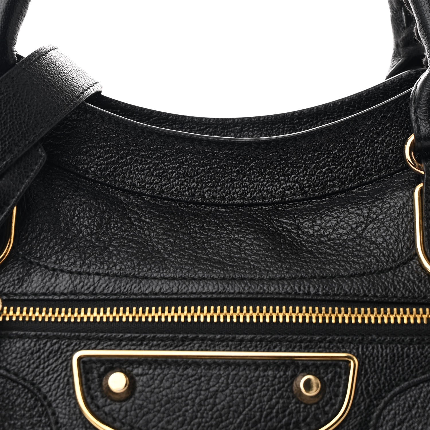 Balenciaga Chevre Gold Metallic Edge Hardware City Black 9 of 11