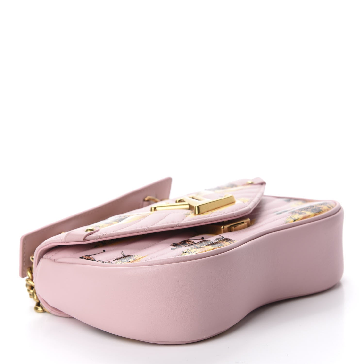 Louis Vuitton Calfskin Leopard Print New Wave Chain PM Light Pink 4 of 11