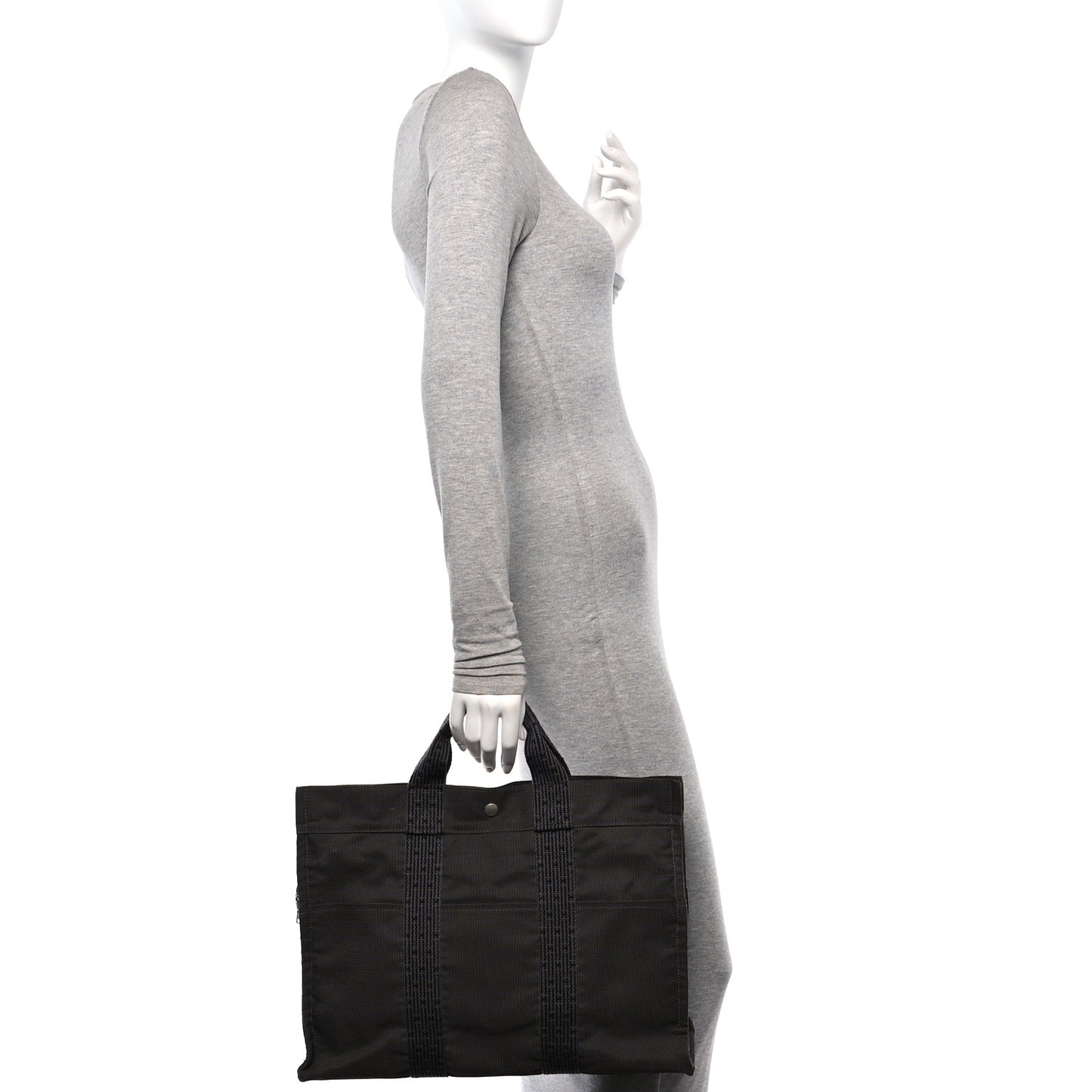 Canvas Herline MM Tote Grey