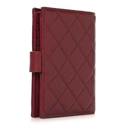 Chanel Caviar Quilted Passport Holder Burgundy 3 of 8