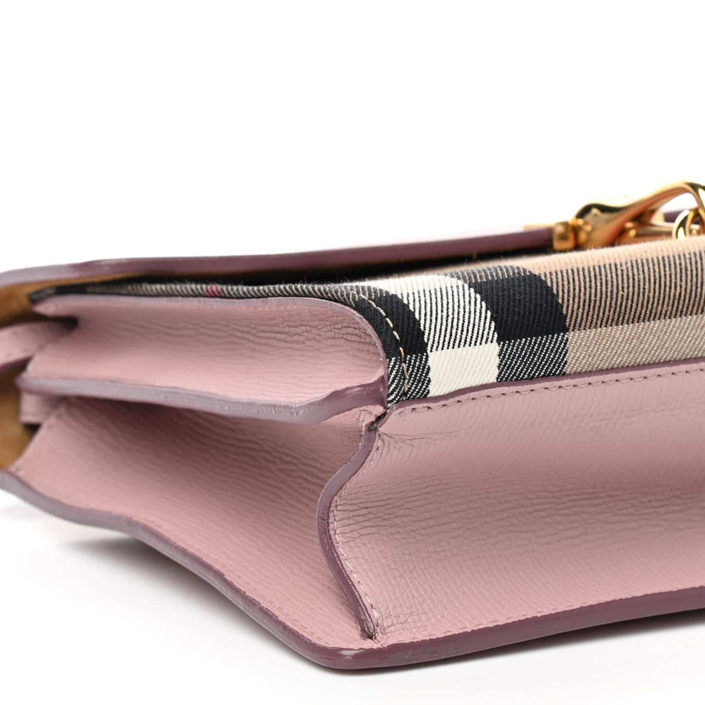 Derby Calfskin House Check Small Macken Crossbody Bag Pale Orchid