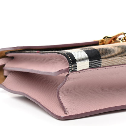 Burberry Derby Calfskin House Check Small Macken Crossbody Bag Pale Orchid 6 of 7