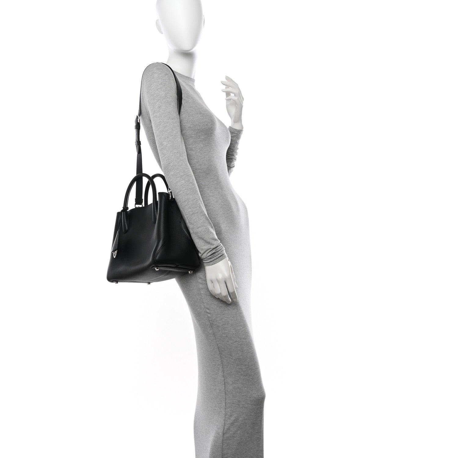 Christian Dior Supple Grained Calfskin Medium Open Bar Tote Black 2 of 11