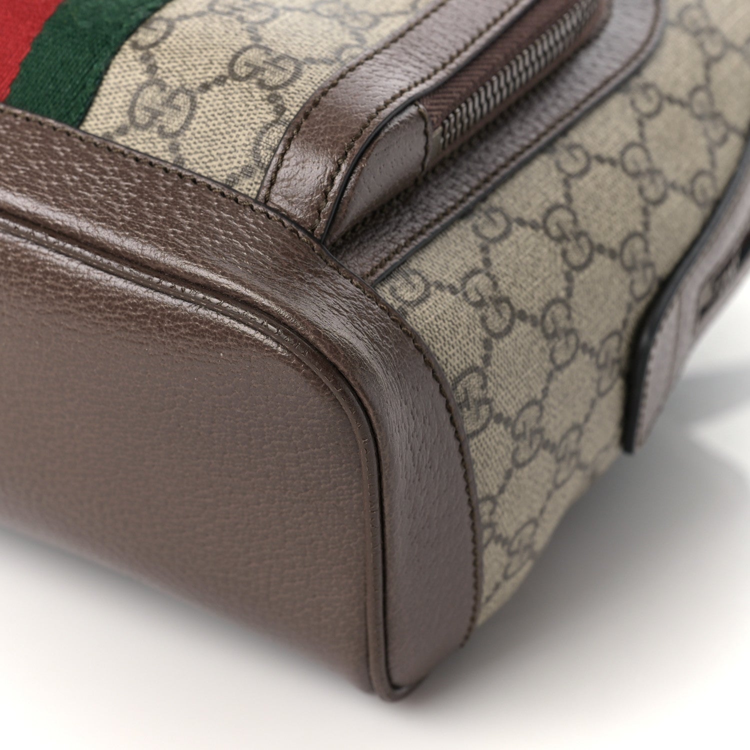 Gucci GG Supreme Monogram Calfskin Web Small Ophidia Day Backpack Beige Ebony New Acero 9 of 9
