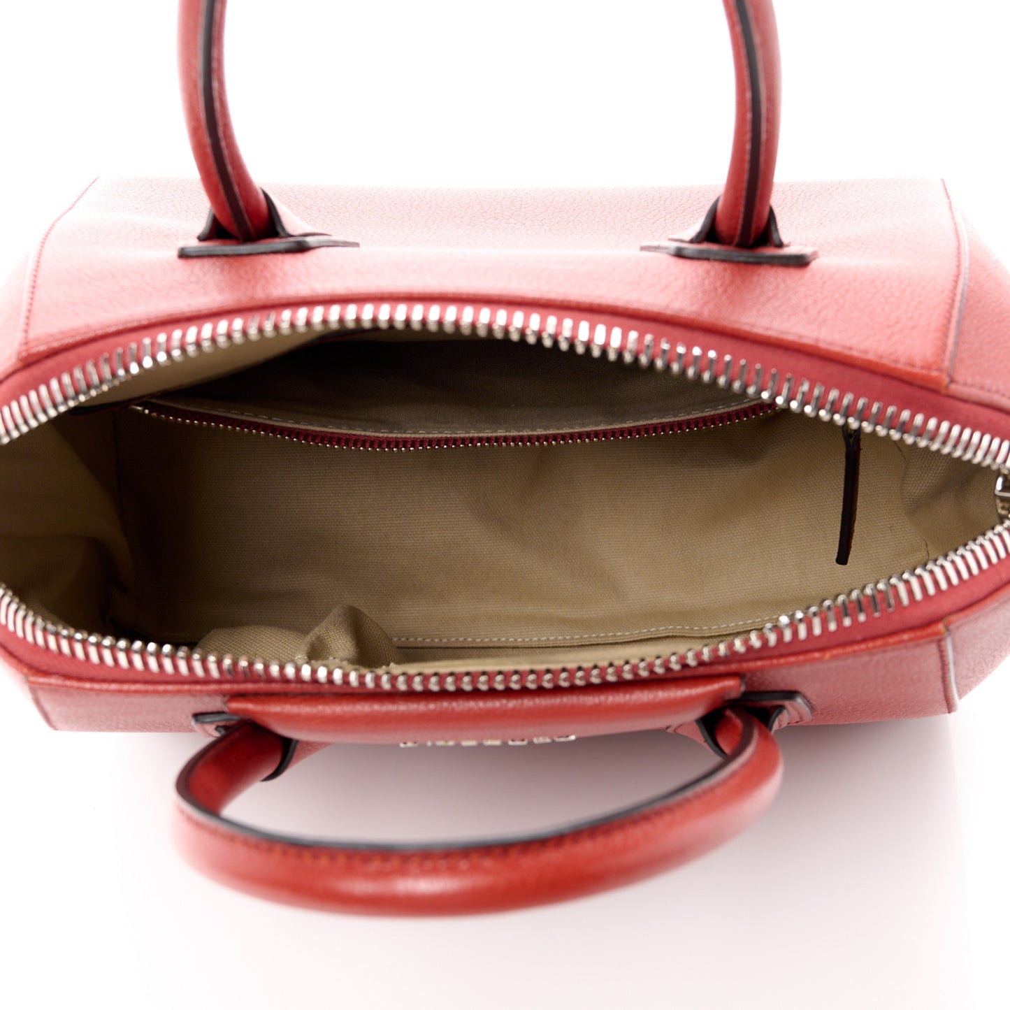 Sugar Goatskin Small Antigona Vermillon