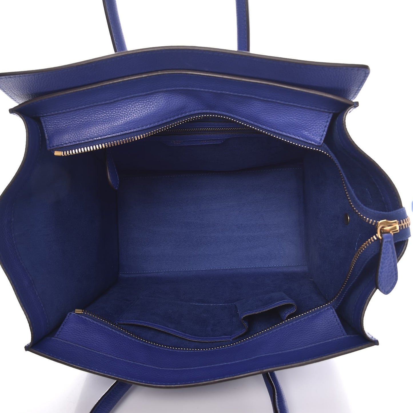 Drummed Calfskin Mini Luggage Indigo
