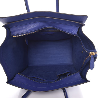 Celine Drummed Calfskin Mini Luggage Indigo 5 of 11