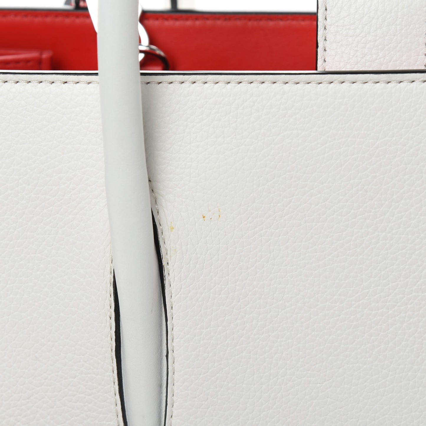 Calfskin Empire Studded Medium Paloma Snow