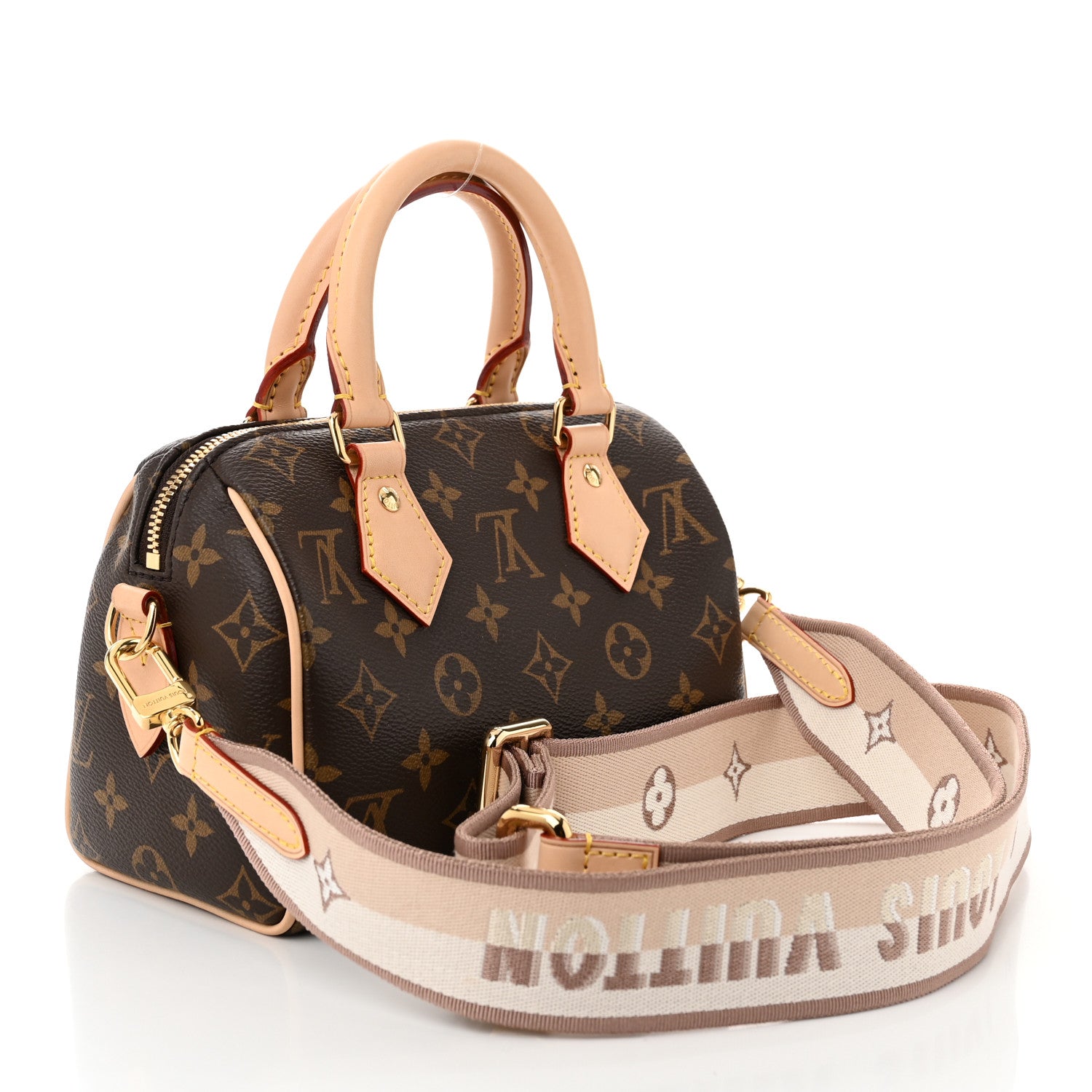 Louis Vuitton Monogram Speedy Bandouliere 20 Beige 3 of 10