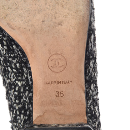 Chanel Tweed Camellia Ballerina Flats 36 Black 6 of 8