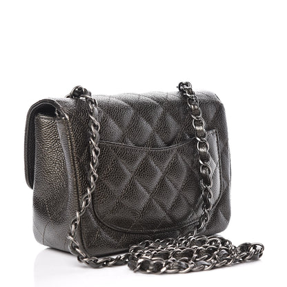 Chanel Caviar Quilted Mini Square Flap Dark Charcoal 3 of 10