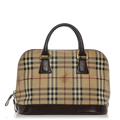 Burberry Haymarket Check Picadilly Bowler Brown 1 of 10