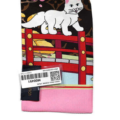 Louis Vuitton Silk Monogram 2021 Christmas Animation Japanese Garden Bandeau Marron 3 of 4
