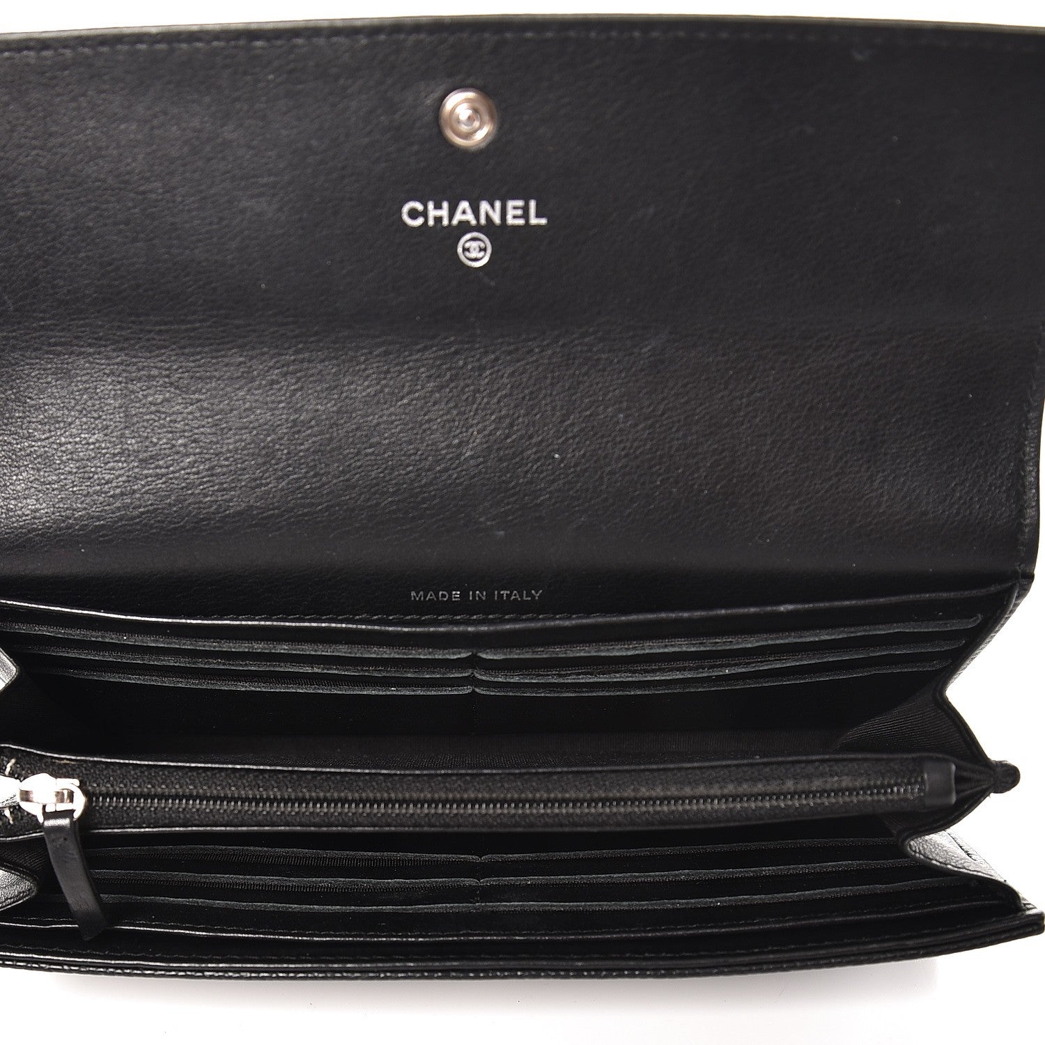 Chanel Caviar Timeless CC Large Gusset Flap Wallet Black 5 of 9