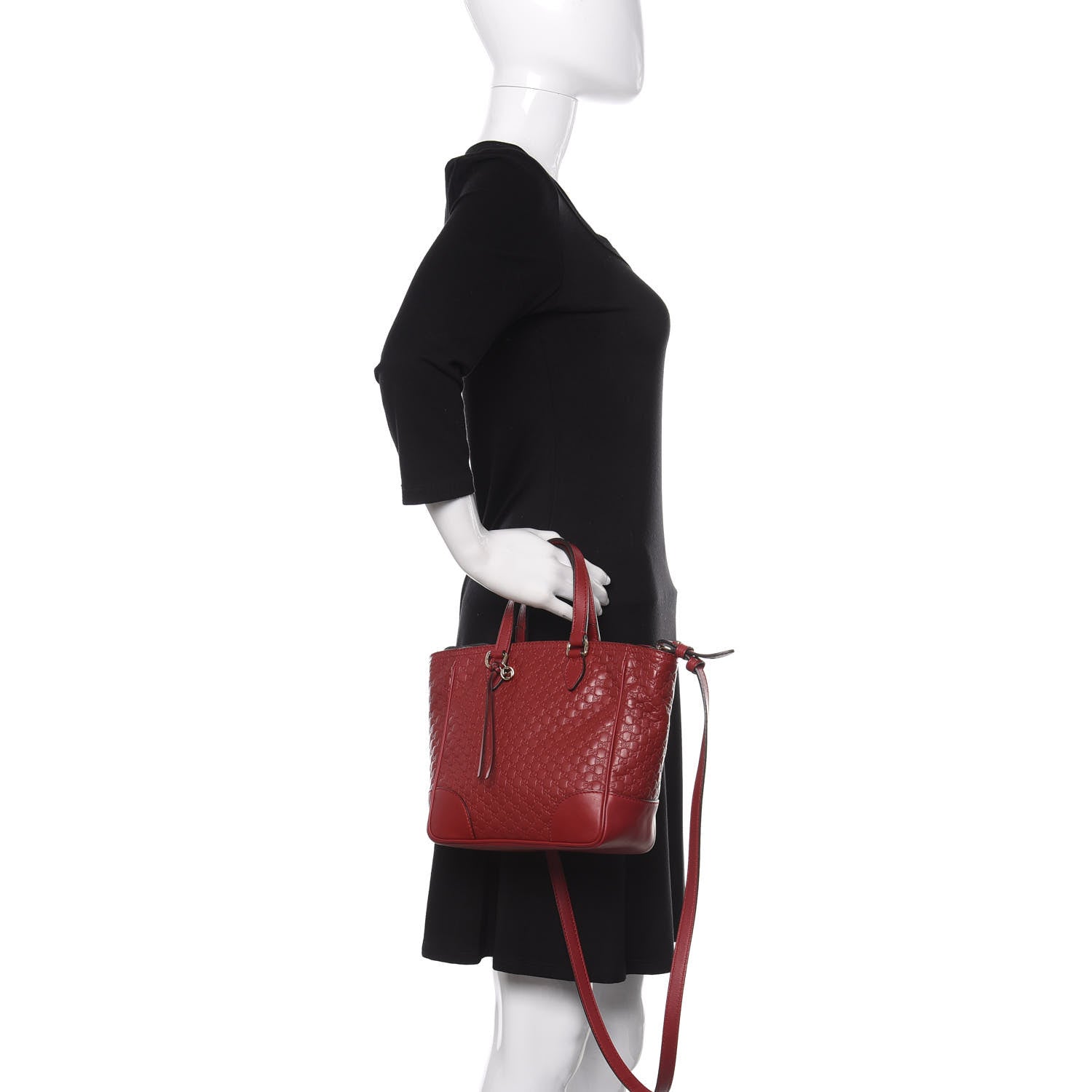 Gucci Microguccissima Small Bree Tote Red 3 of 11