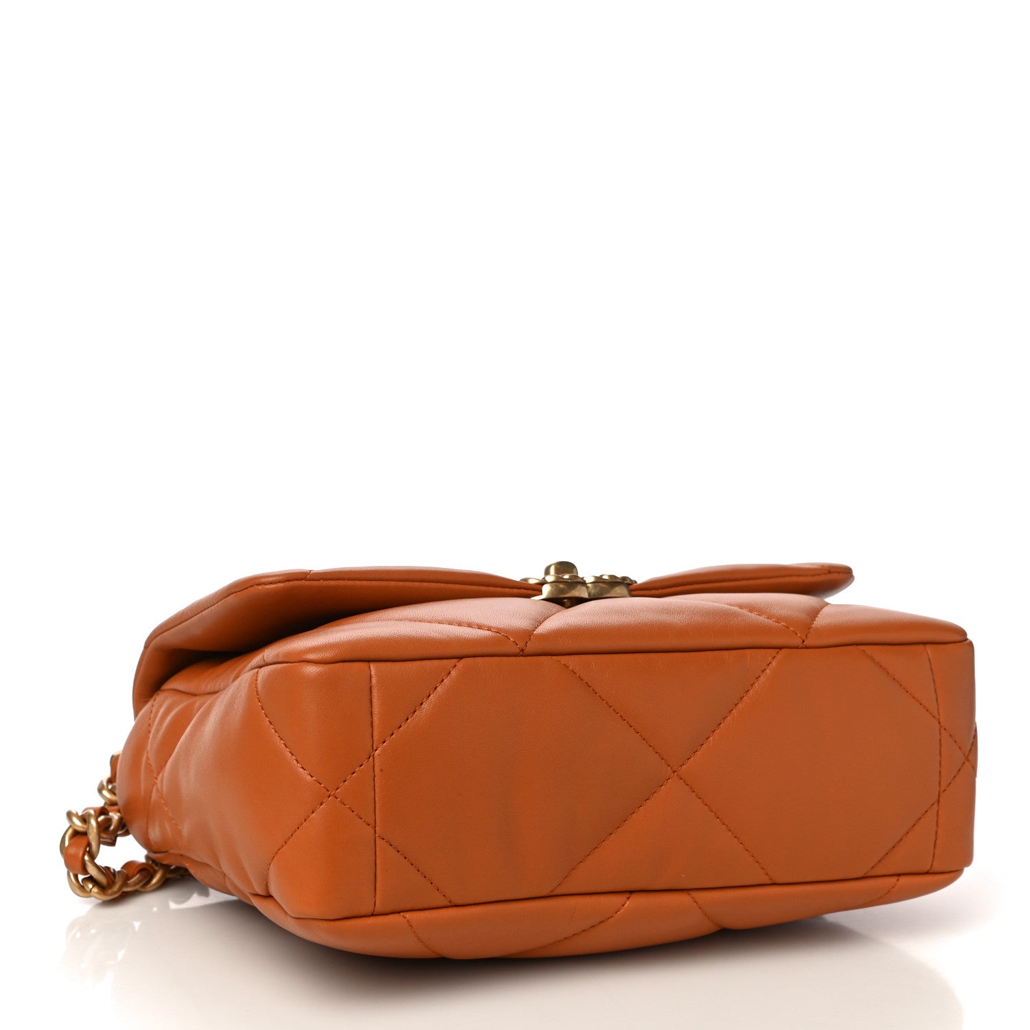 Chanel Lambskin Quilted Medium Chanel 19 Flap Light Brown 4 of 11