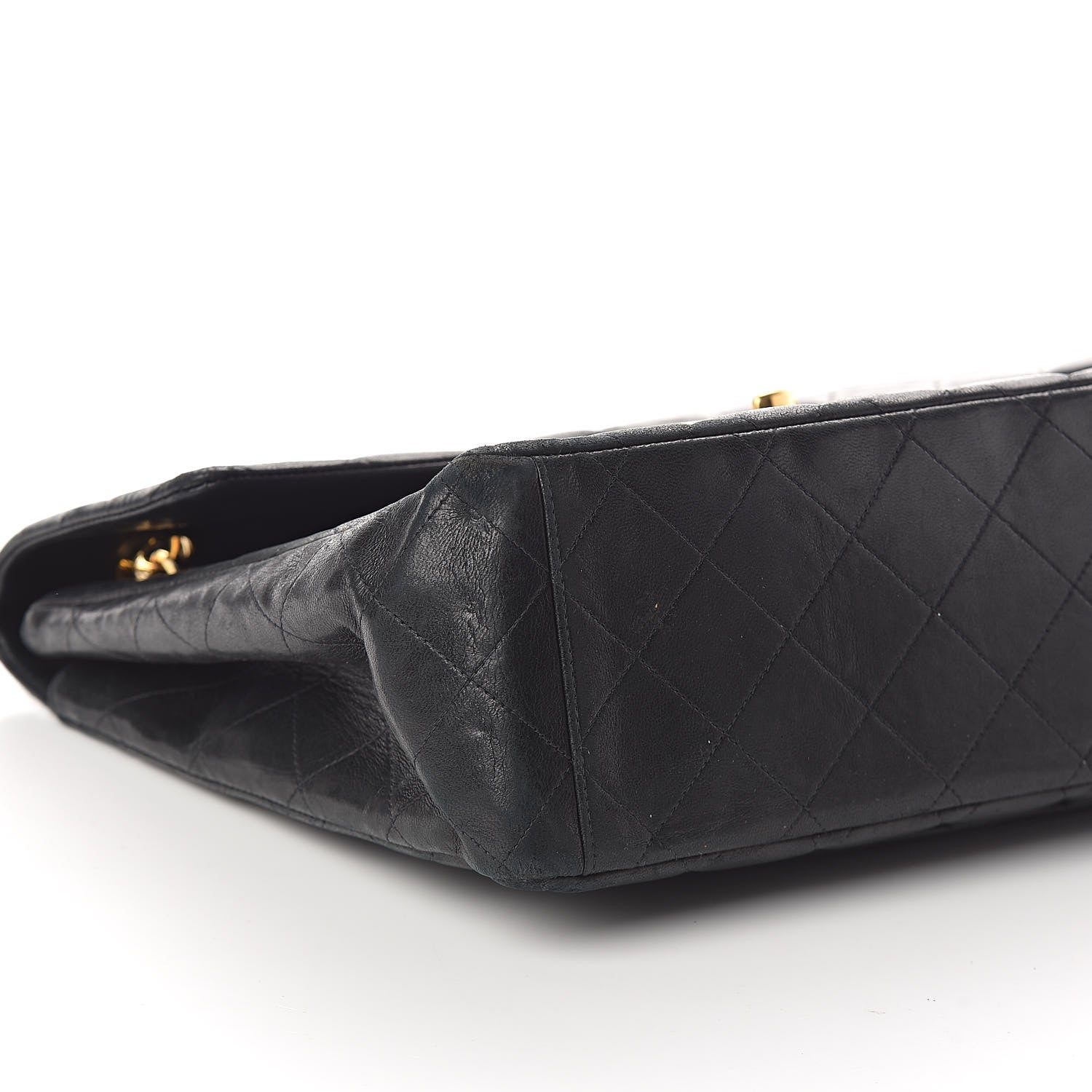 Chanel Lambskin Quilted XL Jumbo Single Flap Black 11 of 12