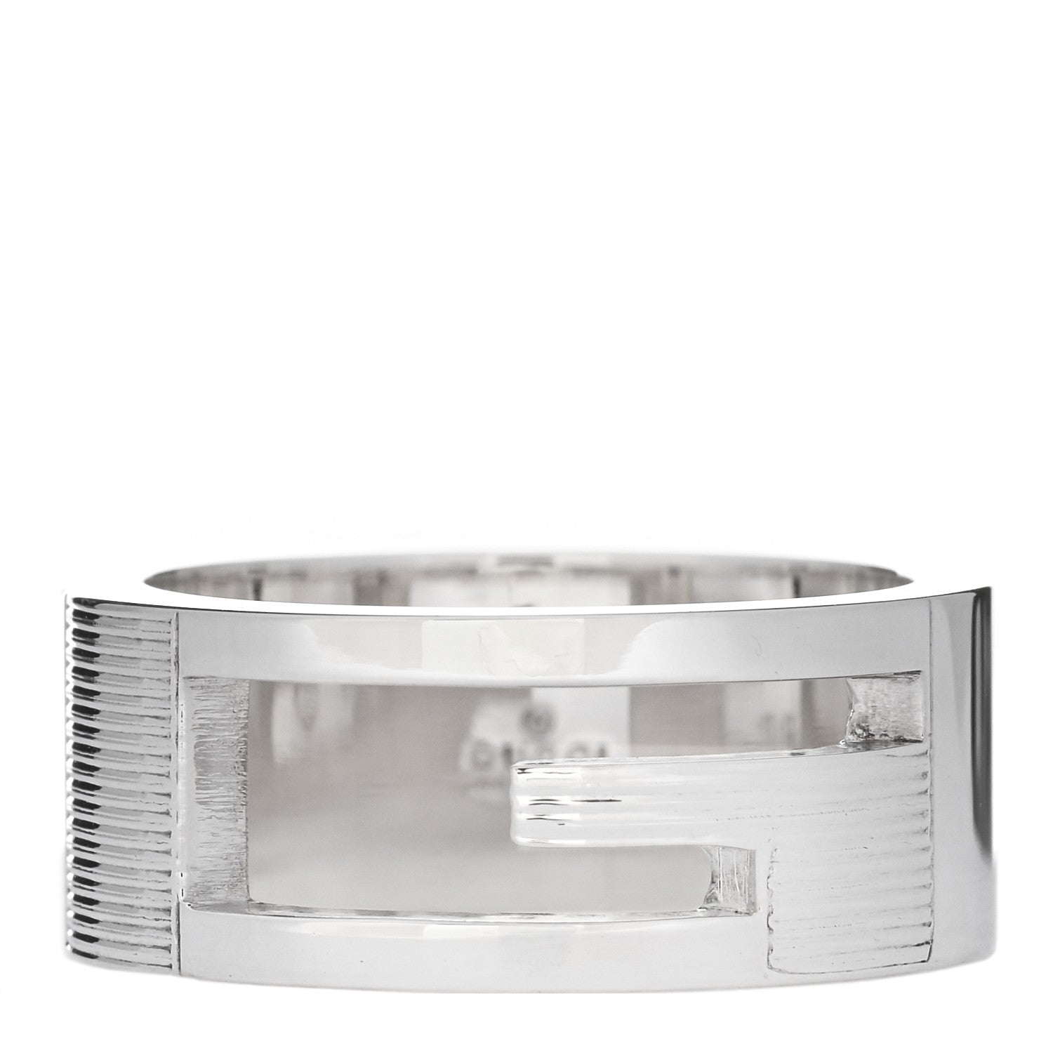 Gucci Sterling Silver G Cutout Ring 50 5.5 1 of 5