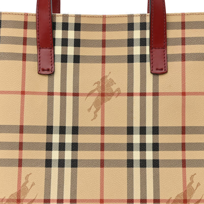 Burberry Haymarket Check Medium Tote Red 8 of 10