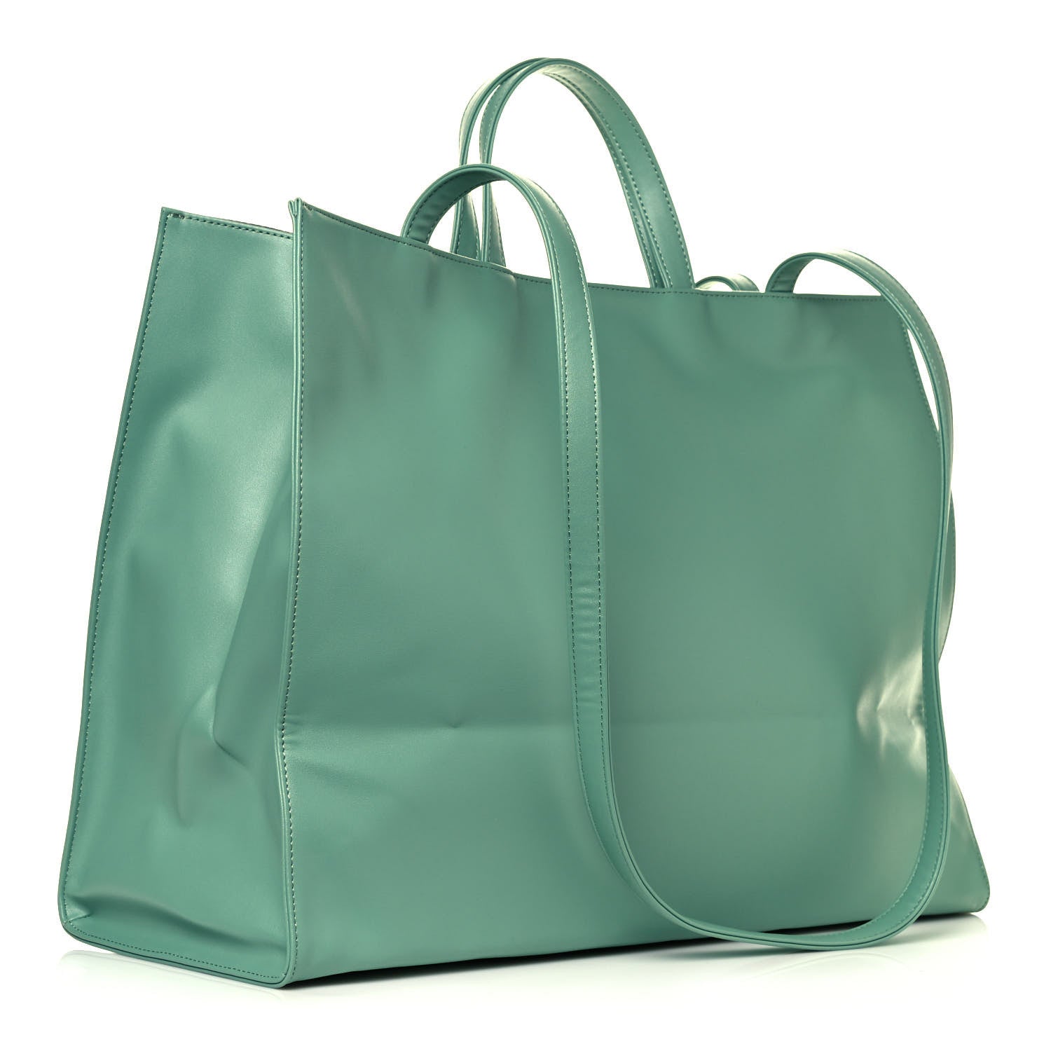 Telfar Vegan Leather Large Shopping Bag Sage 3 of 13