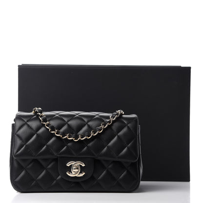 Chanel Lambskin Quilted Mini Rectangular Flap Black 11 of 11