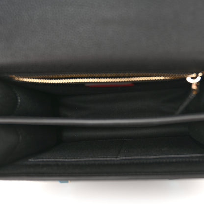 Valentino Garavani Grainy Calfskin Embossed VLTN Uptown Top Handle Bag Black 5 of 10