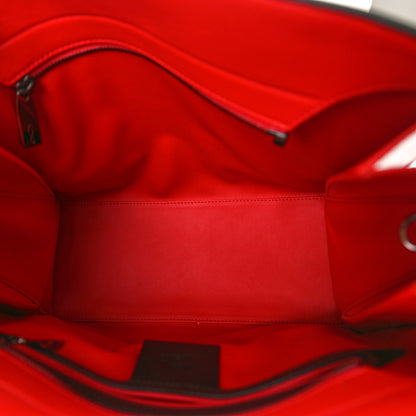 Christian Louboutin Calfskin Leopard Jacquard Spiked Medium Paloma Black 5 of 10