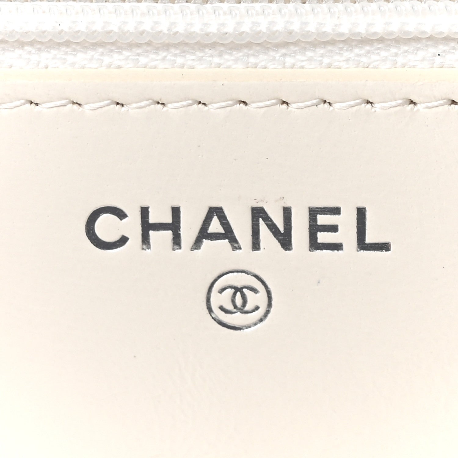 Chanel Shiny Lambskin Quilted Monochrome Wallet on Chain WOC White 6 of 12