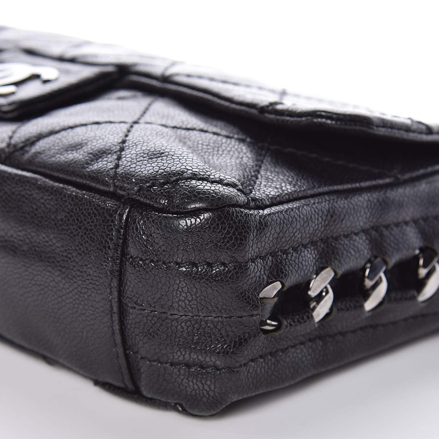 Chanel Glazed Caviar Quilted Modern Chain Flap Black 9 of 9