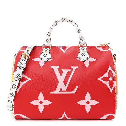 Louis Vuitton Monogram Giant Speedy Bandouliere 30 Rouge 1 of 10