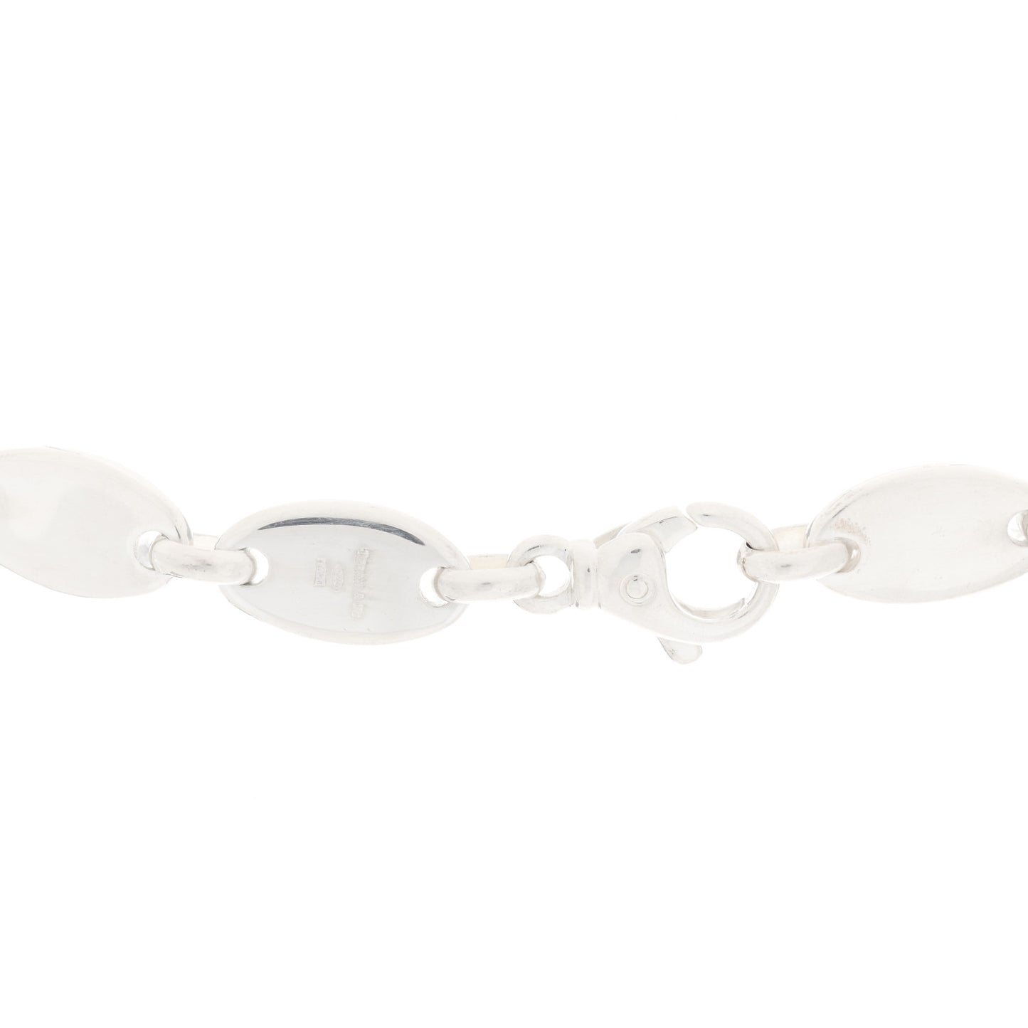 Sterling Silver Oval Link Collar Necklace