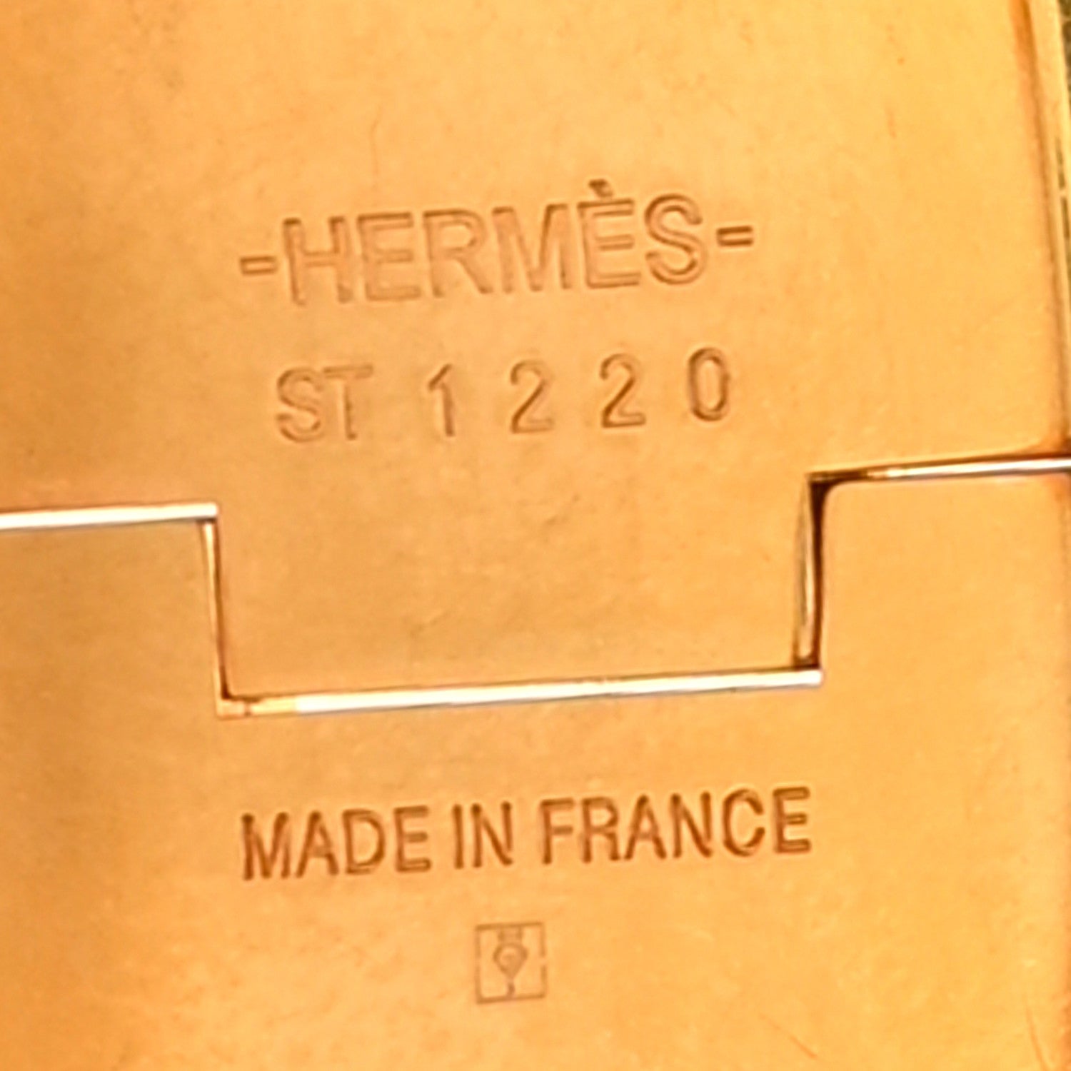 Hermes Enamel Wide Clic Clac H Bracelet PM White 5 of 6
