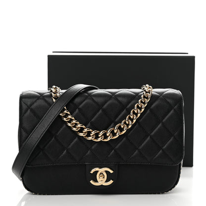 Chanel Caviar Quilted Large Studded Flap Black 12 of 12